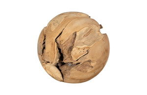 Phillips Collection Teak Wood Ball Decorative Sculpture – Modern Organic Home Accent With Natural Character And Shine Beige Wood ,Teak Id115123