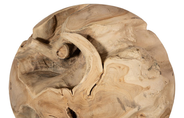 Phillips Collection Teak Wood Ball Decorative Sculpture – Modern Organic Home Accent With Natural Character And Shine Beige Wood ,Teak Id115123