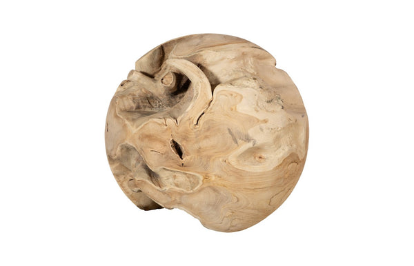 Phillips Collection Teak Wood Ball Decorative Sculpture – Modern Organic Home Accent With Natural Character And Shine Beige Wood ,Teak Id115123