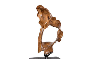 Phillips Collection Metallurgy Wood Sculpture - Exquisite Artisan Craftsmanship, Unique Suar Wood Design For Elegant Spaces Brown,Black,Silver Wood ,Suar Id115583