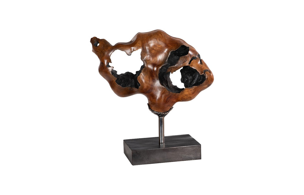 Phillips Collection Metallurgy Wood Sculpture - Exquisite Artisan Craftsmanship, Unique Suar Wood Design For Elegant Spaces Brown,Black Wood ,Suar Id115585