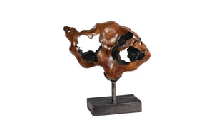 Phillips Collection Metallurgy Wood Sculpture - Exquisite Artisan Craftsmanship, Unique Suar Wood Design For Elegant Spaces Brown,Black Wood ,Suar Id115585