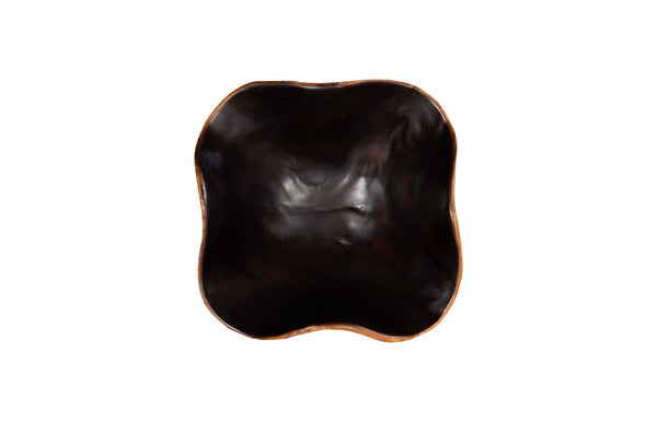 Phillips Collection Teak Wood Bowl - Exquisite Live Edge Design, Perfect For Elegant Tabletop Decor And Serving Brown,Black Wood ,Teak Id115630