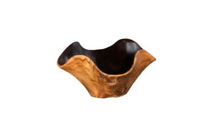 Phillips Collection Teak Wood Bowl - Exquisite Live Edge Design, Perfect For Elegant Tabletop Decor And Serving Brown,Black Wood ,Teak Id115630