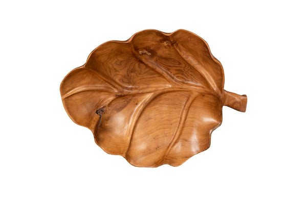Phillips Collection Leaf Bowl - Handcrafted Artisan Piece Celebrating Nature’S Beauty With Rustic Warmth And Charm Brown Wood Id115631