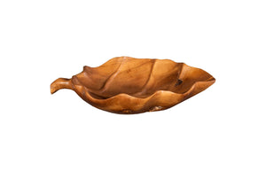 Phillips Collection Leaf Bowl - Handcrafted Artisan Piece Celebrating Nature’S Beauty With Rustic Warmth And Charm Brown Wood Id115631