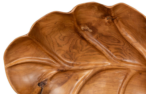 Phillips Collection Leaf Bowl - Handcrafted Artisan Piece Celebrating Nature’S Beauty With Rustic Warmth And Charm Brown Wood Id115631