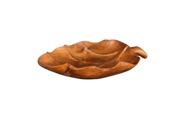 Phillips Collection Leaf Bowl - Handcrafted Artisan Piece Celebrating Nature’S Beauty With Rustic Warmth And Charm Brown Wood Id115631