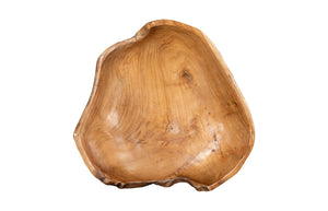 Phillips Collection Teak Wood Bowl - Handcrafted Rustic Charm From Reclaimed Wood, Eco-friendly Tabletop Essential Brown Wood Id115632