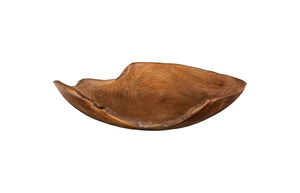 Phillips Collection Teak Wood Bowl - Handcrafted Rustic Charm From Reclaimed Wood, Eco-friendly Tabletop Essential Brown Wood Id115632