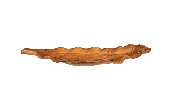Phillips Collection Leaf Bowl - Handcrafted Artisan Piece Celebrating Nature’S Beauty With Rustic Warmth And Charm Brown Wood Id115633
