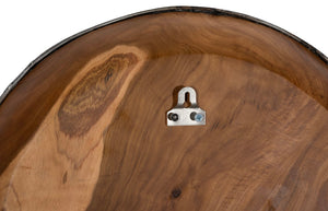 Phillips Collection Teak Wood Bowl Wall Art – Stunning Handcrafted Design For Unique Home Decor And Gallery Walls Brown,Silver Wood Id115648