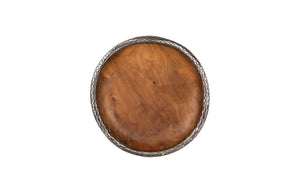 Phillips Collection Teak Wood Bowl Wall Art – Stunning Handcrafted Design For Unique Home Decor And Gallery Walls Brown,Silver Wood Id115648