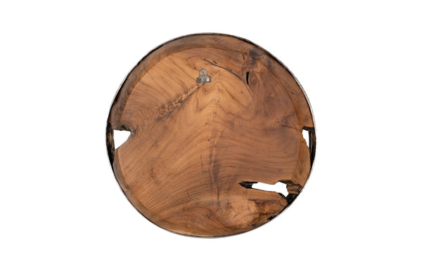 Phillips Collection Teak Wood Bowl Wall Art – Stunning Handcrafted Design For Unique Home Decor And Gallery Walls Brown,Silver Wood Id115649