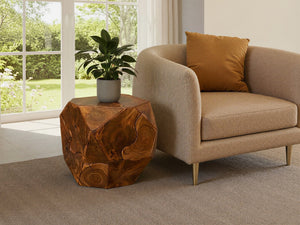 Phillips Collection Prism Coffee Table - Sculptural Solid Teak Design with Natural Finish for Modern Living Spaces ID115915