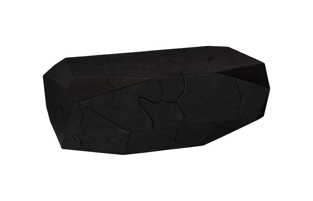 Phillips Collection Prism Coffee Table - Sleek Black Teak Design with Geometric Style for Modern Living Spaces & Decor ID115918