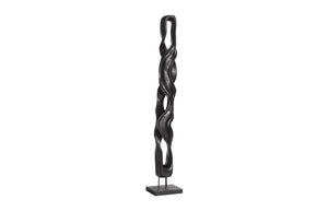 Phillips Collection Twisting Root Wood Sculpture - Nature's Artistry In Black, Unique Design For Modern Organic Spaces Black Wood Id115922