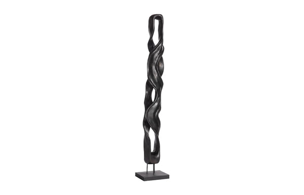 Phillips Collection Twisting Root Wood Sculpture - Nature's Artistry In Black, Unique Design For Modern Organic Spaces Black Wood Id115922