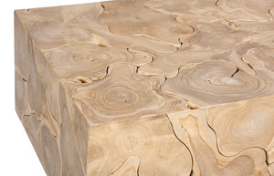 Phillips Collection Teak Slice Coffee Table - Handcrafted Unique Design For Modern Homes, Perfect For Any Style Beige Wood ,Teak Id116319