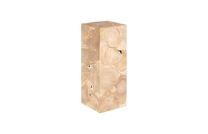 Phillips Collection Teak Slice Pedestal: Artisan-crafted Wood Accent For Modern, Organic, And Industrial Interiors Beige Wood ,Teak Id116321