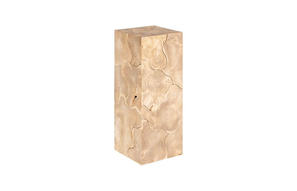 Phillips Collection Teak Slice Pedestal: Artisan-crafted Wood Accent For Modern, Organic, And Industrial Interiors Beige Wood ,Teak Id116321