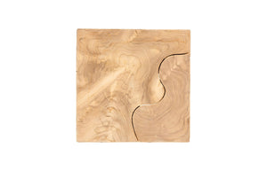 Phillips Collection Teak Slice Pedestal: Artisan-crafted Wood Accent For Modern, Organic, And Industrial Interiors Beige Wood ,Teak Id116322