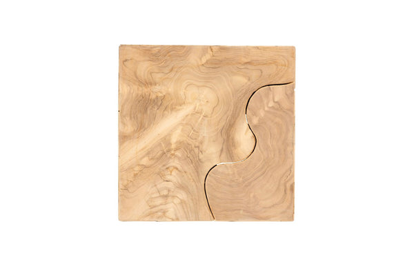 Phillips Collection Teak Slice Pedestal: Artisan-crafted Wood Accent For Modern, Organic, And Industrial Interiors Beige Wood ,Teak Id116322