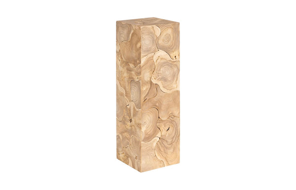 Phillips Collection Teak Slice Pedestal: Artisan-crafted Wood Accent For Modern, Organic, And Industrial Interiors Beige Wood ,Teak Id116322