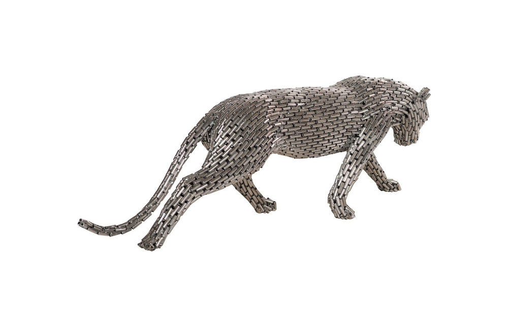 Phillips Collection Panther Pipe Sculpture By Timbul Raharjo - Exquisite Modern Art Piece For Contemporary Spaces Silver Metal ,Stainless Steel Id116840