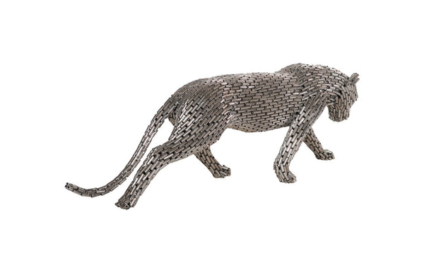 Phillips Collection Panther Pipe Sculpture By Timbul Raharjo - Exquisite Modern Art Piece For Contemporary Spaces Silver Metal ,Stainless Steel Id116840