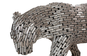 Phillips Collection Panther Pipe Sculpture By Timbul Raharjo - Exquisite Modern Art Piece For Contemporary Spaces Silver Metal ,Stainless Steel Id116840