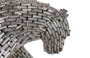 Phillips Collection Panther Pipe Sculpture By Timbul Raharjo - Exquisite Modern Art Piece For Contemporary Spaces Silver Metal ,Stainless Steel Id116840