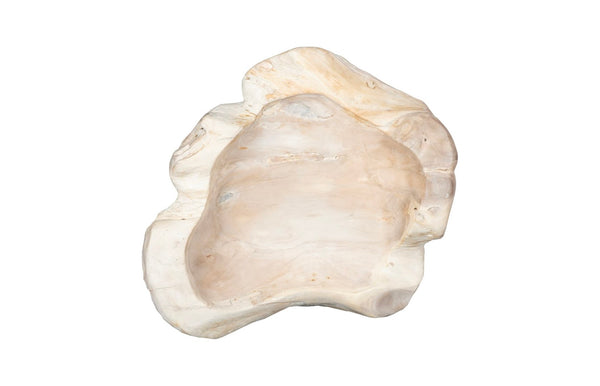 Phillips Collection Wood Bowl, Live Edge Teak Design - Unique, Handcrafted Tabletop Accessory For Natural Elegance Beige Wood Id117054