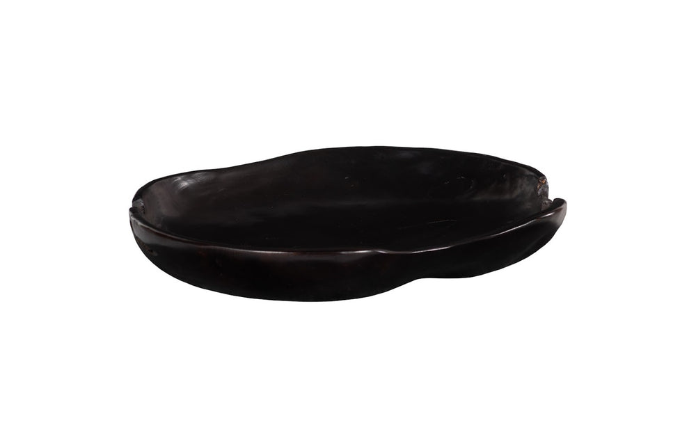 Phillips Collection Teak Wood Bowl - Handcrafted Black Reclaimed Teak Centerpiece for Eco-Friendly Home Decor & Serving ID117212