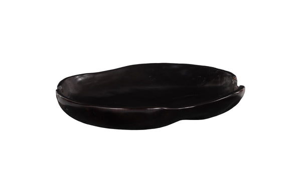 Phillips Collection Teak Wood Bowl - Exquisite Live Edge Design, Perfect For Elegant Tabletop Decor And Serving Black Wood ,Teak Id117212