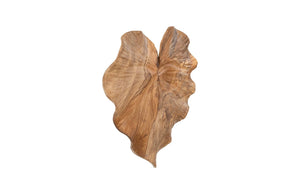 Phillips Collection Heart Leaf Wall Tile - Artisan-crafted Teak Wood Décor For A Rustic, Nature-inspired Sanctuary Brown Wood ,Teak Id117347