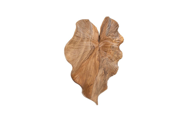 Phillips Collection Heart Leaf Wall Tile - Artisan-crafted Teak Wood Décor For A Rustic, Nature-inspired Sanctuary Brown Wood ,Teak Id117347