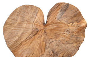 Phillips Collection Heart Leaf Wall Tile - Artisan-crafted Teak Wood Décor For A Rustic, Nature-inspired Sanctuary Brown Wood ,Teak Id117347
