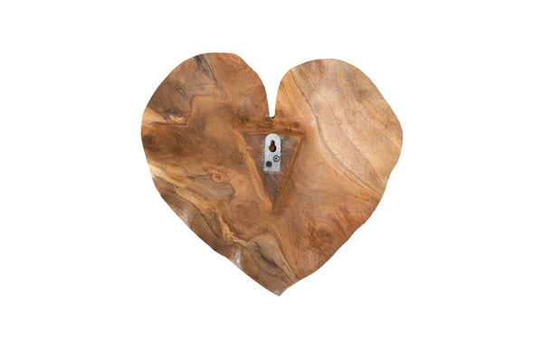 Phillips Collection Heart Leaf Wall Tile - Artisan-crafted Teak Wood Décor For A Rustic, Nature-inspired Sanctuary Brown Wood ,Teak Id117347