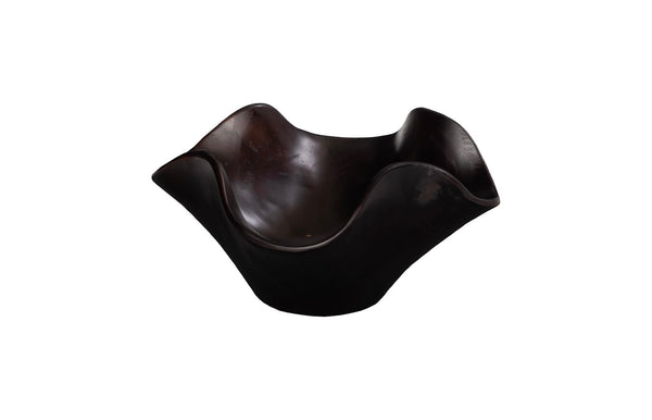 Phillips Collection Teak Wood Bowl - Exquisite Live Edge Design, Perfect For Elegant Tabletop Decor And Serving Black Wood ,Teak Id117505