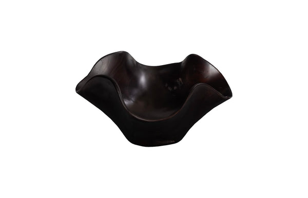 Phillips Collection Teak Wood Bowl - Exquisite Live Edge Design, Perfect For Elegant Tabletop Decor And Serving Black Wood ,Teak Id117505