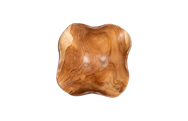 Phillips Collection Teak Wood Bowl - Exquisite Live Edge Design, Perfect For Elegant Tabletop Decor And Serving Brown,Black Wood ,Teak Id117506
