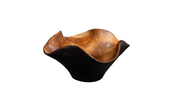 Phillips Collection Teak Wood Bowl - Exquisite Live Edge Design, Perfect For Elegant Tabletop Decor And Serving Brown,Black Wood ,Teak Id117506