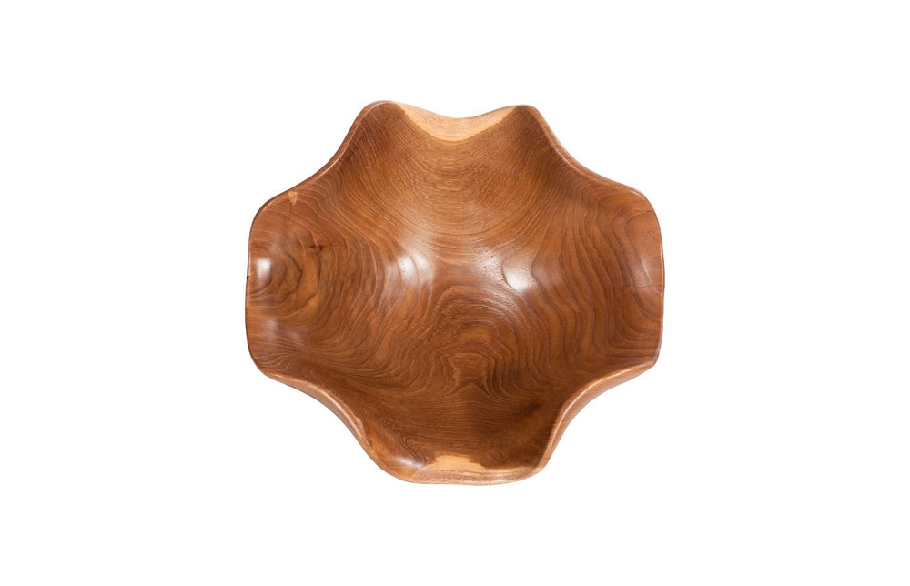 Phillips Collection Teak Wood Bowl - Exquisite Live Edge Design, Perfect For Elegant Tabletop Decor And Serving Brown Wood ,Teak Id117507