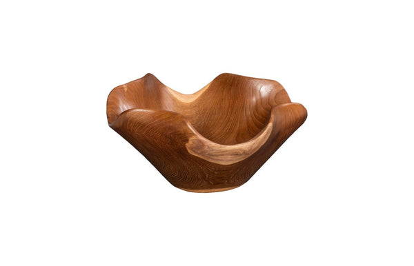 Phillips Collection Teak Wood Bowl - Exquisite Live Edge Design, Perfect For Elegant Tabletop Decor And Serving Brown Wood ,Teak Id117507