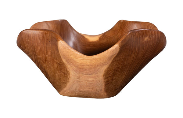 Phillips Collection Teak Wood Bowl - Exquisite Live Edge Design, Perfect For Elegant Tabletop Decor And Serving Brown Wood ,Teak Id117507