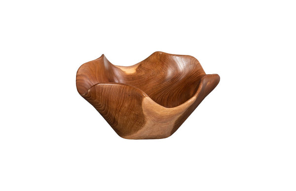 Phillips Collection Teak Wood Bowl - Exquisite Live Edge Design, Perfect For Elegant Tabletop Decor And Serving Brown Wood ,Teak Id117507