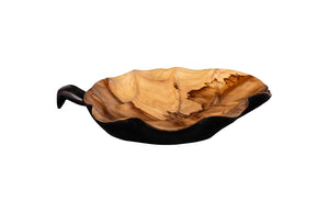 Phillips Collection Leaf Bowl, Exquisite Teak Wood Craftsmanship For Rustic Home Decor And Natural Elegance Brown,Black Wood ,Teak Id117516