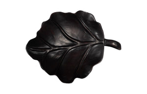 Phillips Collection Leaf Bowl, Exquisite Teak Wood Craftsmanship For Rustic Home Decor And Natural Elegance Black Wood ,Teak Id117517