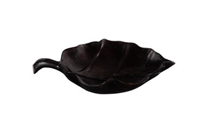 Phillips Collection Leaf Bowl, Exquisite Teak Wood Craftsmanship For Rustic Home Decor And Natural Elegance Black Wood ,Teak Id117517